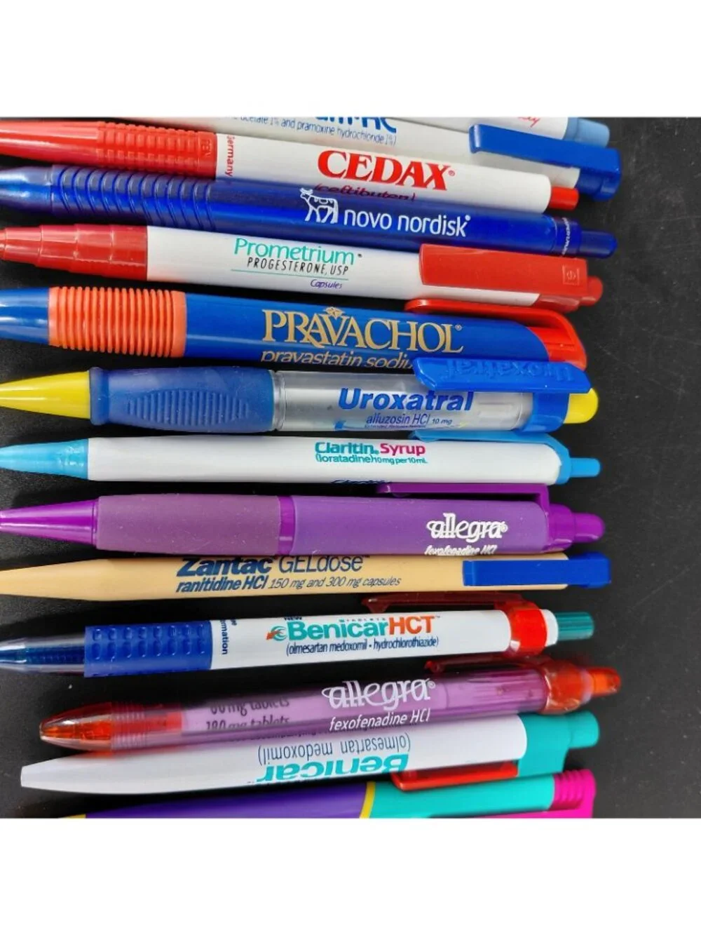 Pharmaceutical Advertising Ballpoint Pens Mixed Colors Drug Rep Promo 17 Pc Lot